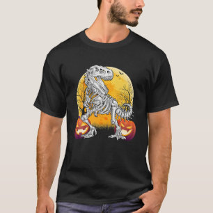 Camiseta Funny Dinosaur Skeleton Halloween Costume adulto F