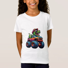 Camiseta Funny Dinosaur T Rex En Monster Truck
