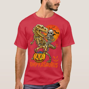 Camiseta Funny Dinosaur T rex Mummy Pumpkin Halloween para 