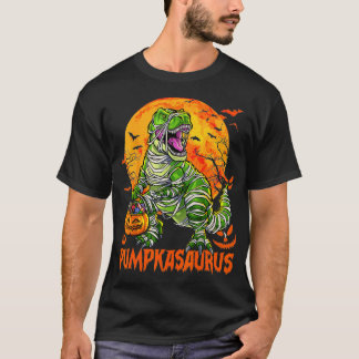 Camiseta Funny Dinosaur T rex Mummy Pumpkin Halloween para