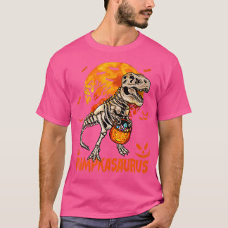 Camiseta Funny Dinosaur T rex Mummy Pumpkin Halloween para 