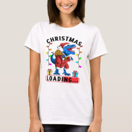 Camiseta Funny Dinosaurios Navidades T Rex presenta vacacio