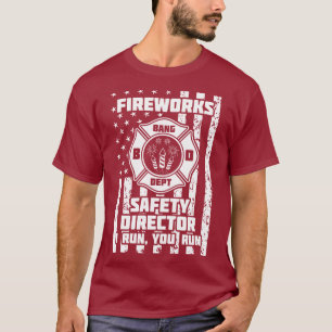 Camiseta Funny director de seguridad de fuegos artificiales