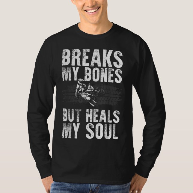 Camiseta Funny Dirt Bike Design Hombres Motocicleta Dirtbik (Anverso)