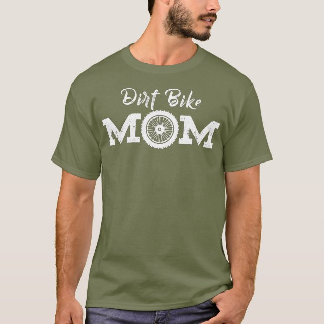 Camiseta Funny Dirt bike Mom Race Gift para mujeres MOM Mot (Anverso)