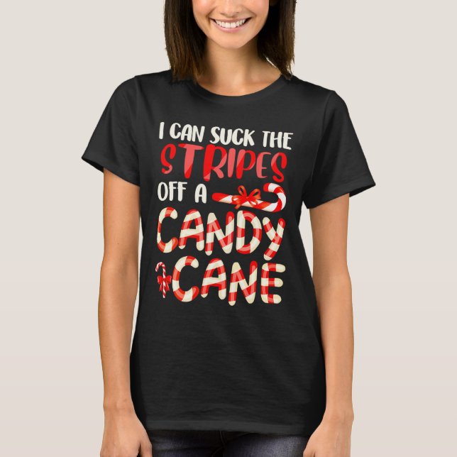 Camiseta Funny Dirty Candy Cane Christmas Hilarious Santa H (Anverso)