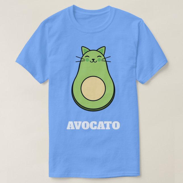 Camiseta Funny diseño de aguacate con un lindo gato aguacat (Diseño del anverso)