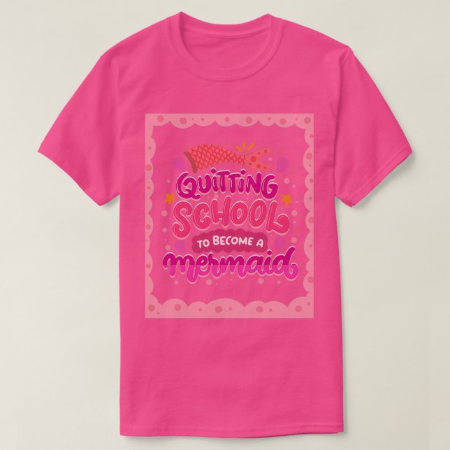 Camiseta Funny diseño de cola de sirena temática (Diseño del anverso)