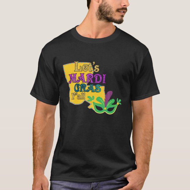 Camiseta Funny Diseño de Máscara de Mardi Gras - Mardi Gras (Anverso)