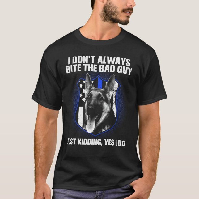 Camiseta Funny Diseño De Perro Policial K9 Para Hombres Muj (Anverso)