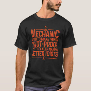 Camiseta Funny Diseño Mecánico Para Hombres Papá Car Garage