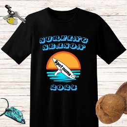 Camiseta Funny diseño retro de surf "Surfing seasons" y spo