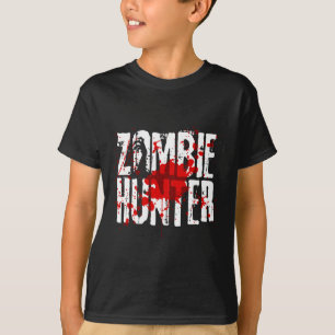 Camiseta Funny Diseño Zombie Hunter Para Niños Chicas Hallo