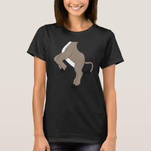 Camiseta Funny disfraz de cuerpo de burro, cospla animal de