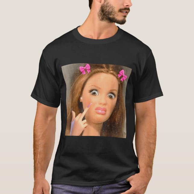 Camiseta Funny Disgusting Doll Face Meme  (Anverso)