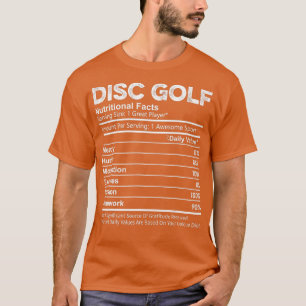 Camiseta Funny Disk Golf Nutrition Facts Player Hombres Muj