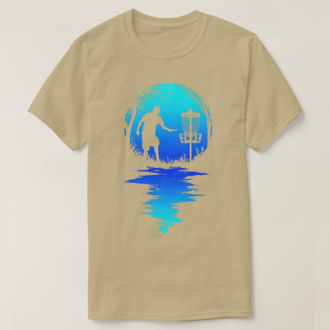 Camiseta Funny Disk Golf Player Retro Sunset Silhouette Gra (Diseño del anverso)