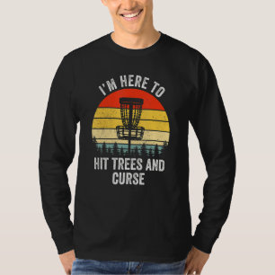 Camiseta Funny Disk Golf Retro Golpeó Árboles Y Maldijo Gol