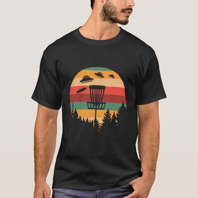 Camiseta Funny Disk Golf Ufo Gift Coach Retro (Anverso)