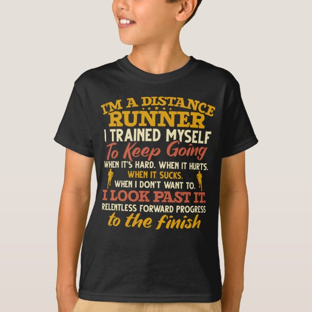 Camiseta Funny Distance Runner Cita Atleta En Ejecución (Anverso)