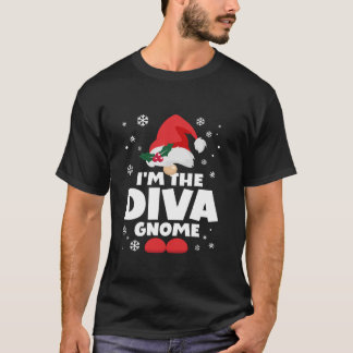 Camiseta Funny Diva Gnome Family Matching Group Happy Chris