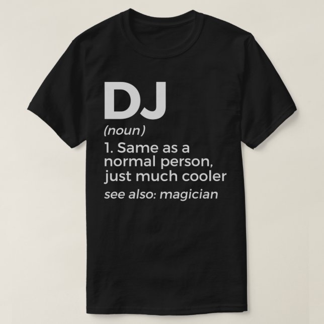 Camiseta Funny DJ Definition Music Avers Musicians Jo (Diseño del anverso)