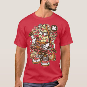 Camiseta Funny DJ Design Pizza Sound Engineer Disk Jockey
