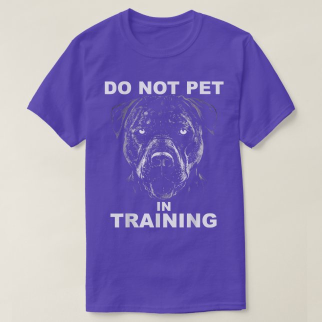 Camiseta Funny Do not pet Pit Bull Dog Training  (Diseño del anverso)
