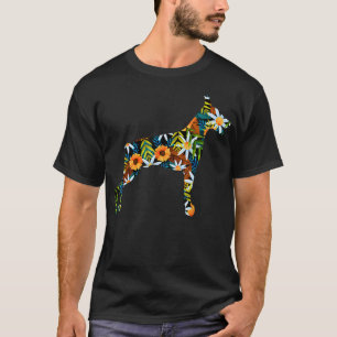 Camiseta Funny Doberman Art Para Hombres Mujeres Floral Dob