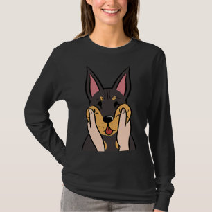 Camiseta Funny Doberman Chubby Cheeks