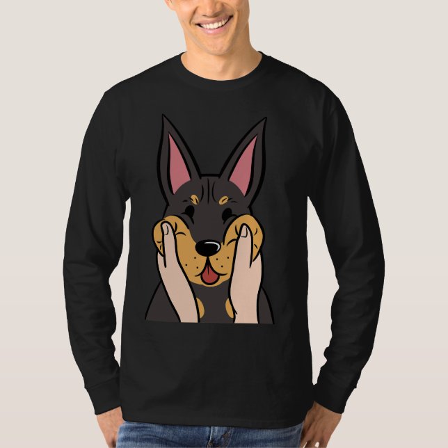 Camiseta Funny Doberman Chubby Cheeks (Anverso)