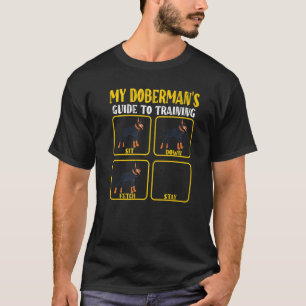 Camiseta Funny doberman dogs guide to training for doberman