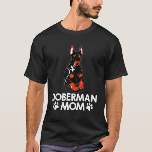 Camiseta Funny Doberman Mom Art Para Mujeres Chica Perro Lo