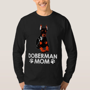 Camiseta Funny Doberman Mom Art Para Mujeres Chica Perro Lo