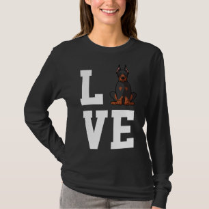 Camiseta Funny Doberman Pinscher Dog Love R