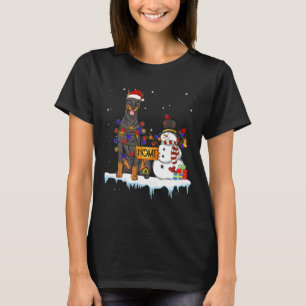 Camiseta Funny Doberman Pinscher Dog Navidades