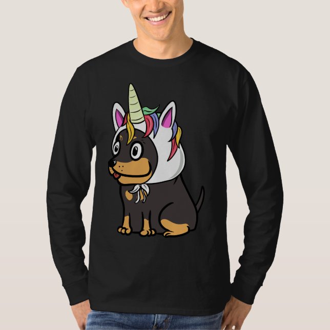Camiseta Funny Doberman Unicorn Gorra (Anverso)