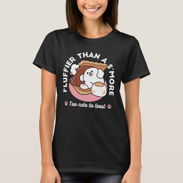 Camiseta Funny Dog and S’more Design – Kawaii Pet Lover Pun (Anverso)