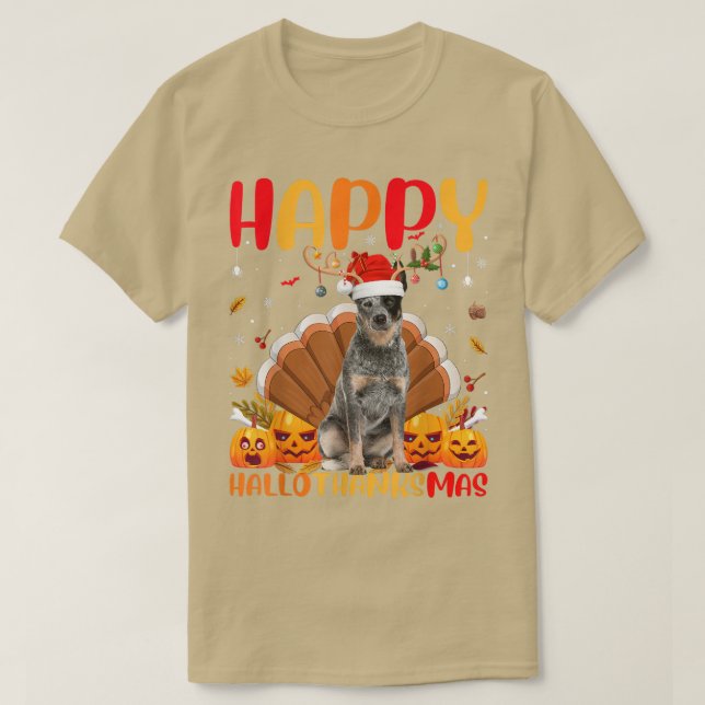 Camiseta Funny Dog Lover Happy Australian Cattle Dog HelloT (Diseño del anverso)