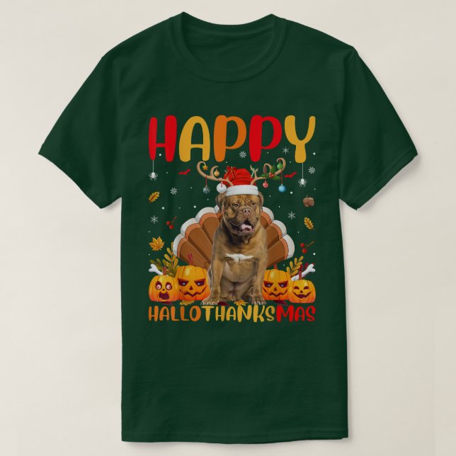Camiseta Funny Dog Lover Happy Dogue De Bordeau Dog HelloTh (Diseño del anverso)
