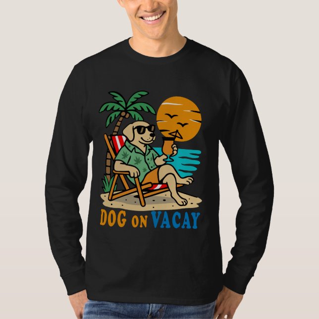 Camiseta Funny Dog on Vacation T-Shirt | Cute Summer (Anverso)