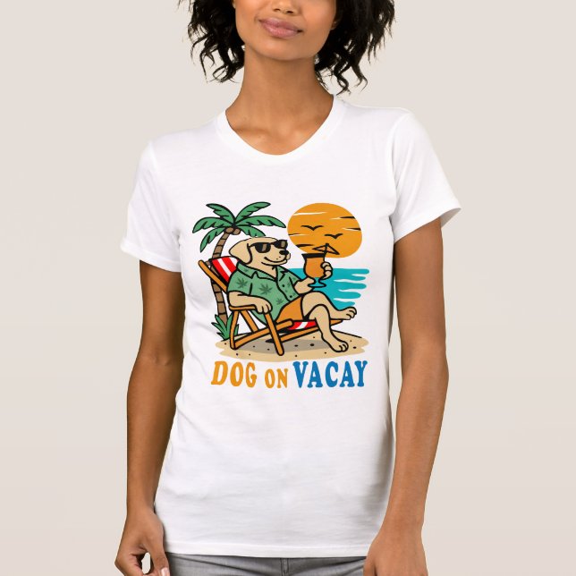 Camiseta Funny Dog on Vacation T-Shirt | Cute Summer (Anverso)