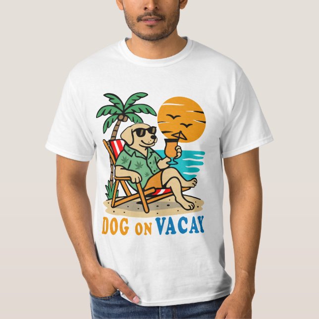 Camiseta Funny Dog on Vacation T-Shirt | Cute Summer (Anverso)