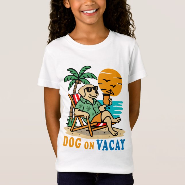 Camiseta Funny Dog on Vacation T-Shirt | Cute Summer (Anverso)