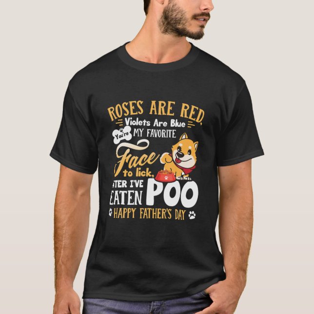 Camiseta Funny Dog Poem Happy Father's Day (Anverso)