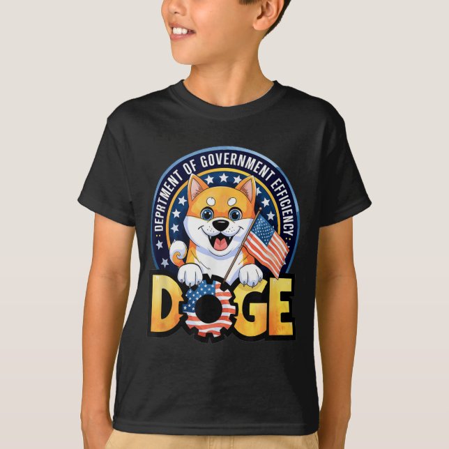 Camiseta Funny Doge Crypto Meme Departamento Del Gobierno E (Anverso)