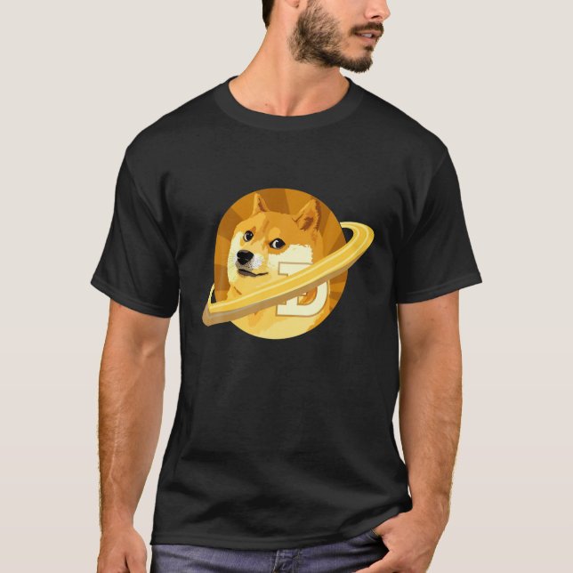 Camiseta Funny Dogecoin Planet Design (Anverso)