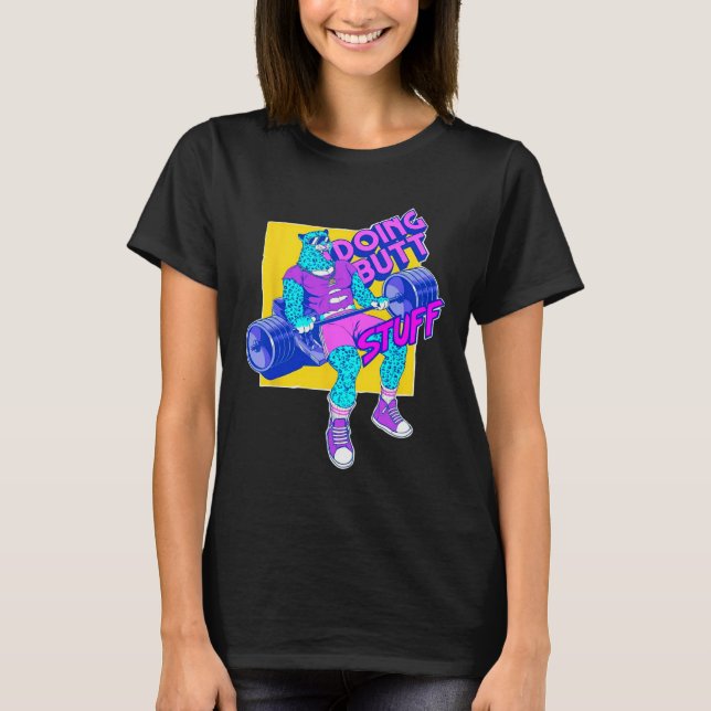 Camiseta Funny Doing Stuff Workout Bodybuilding Fitness Gym (Anverso)