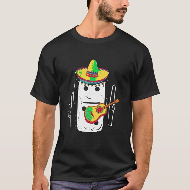 Camiseta Funny Domino Bones Domino Player T (Anverso)