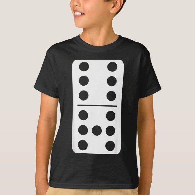 Camiseta Funny Domino Meme Six Seven Play Strategy Number H (Anverso)